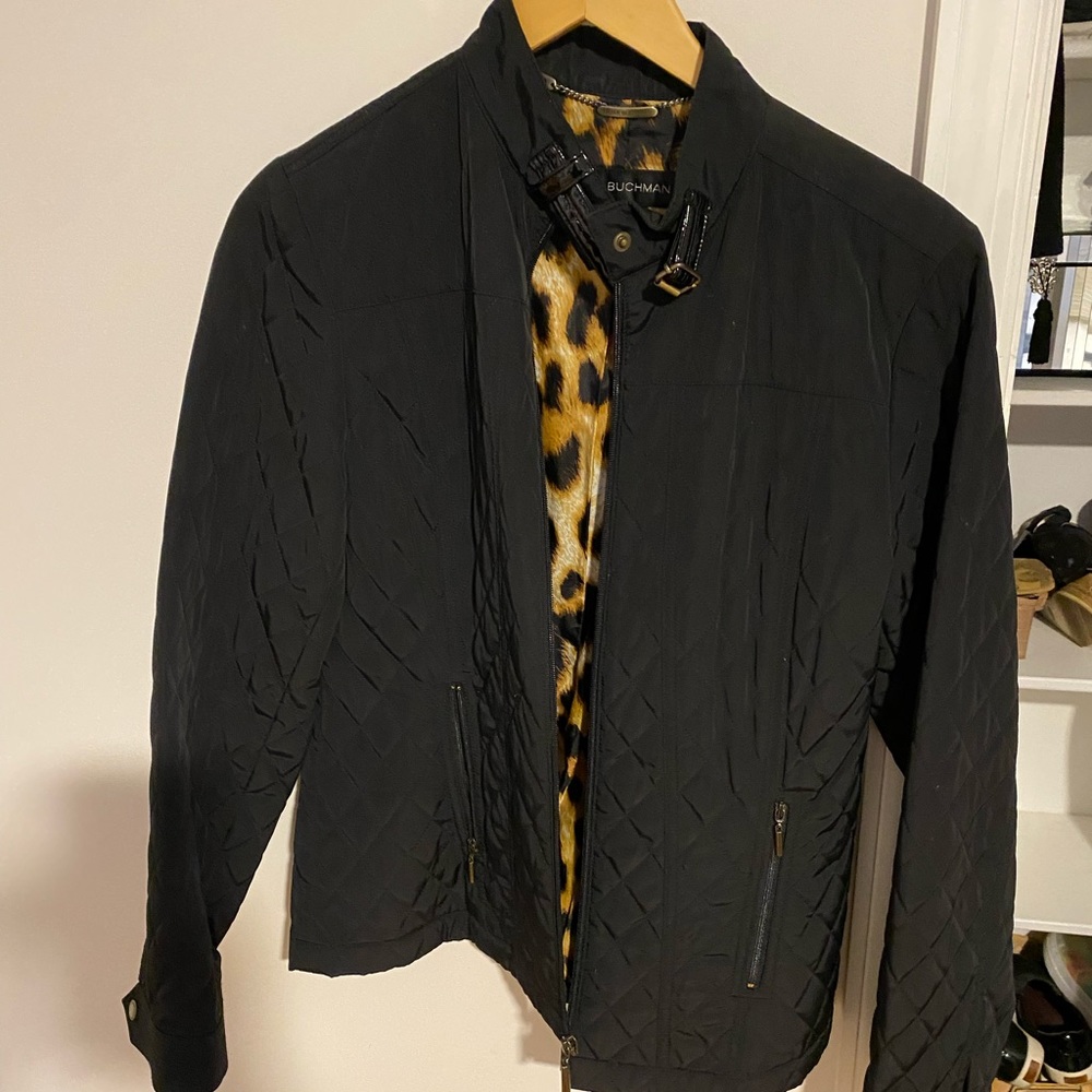 Dana Buchman Black Moto Jacket